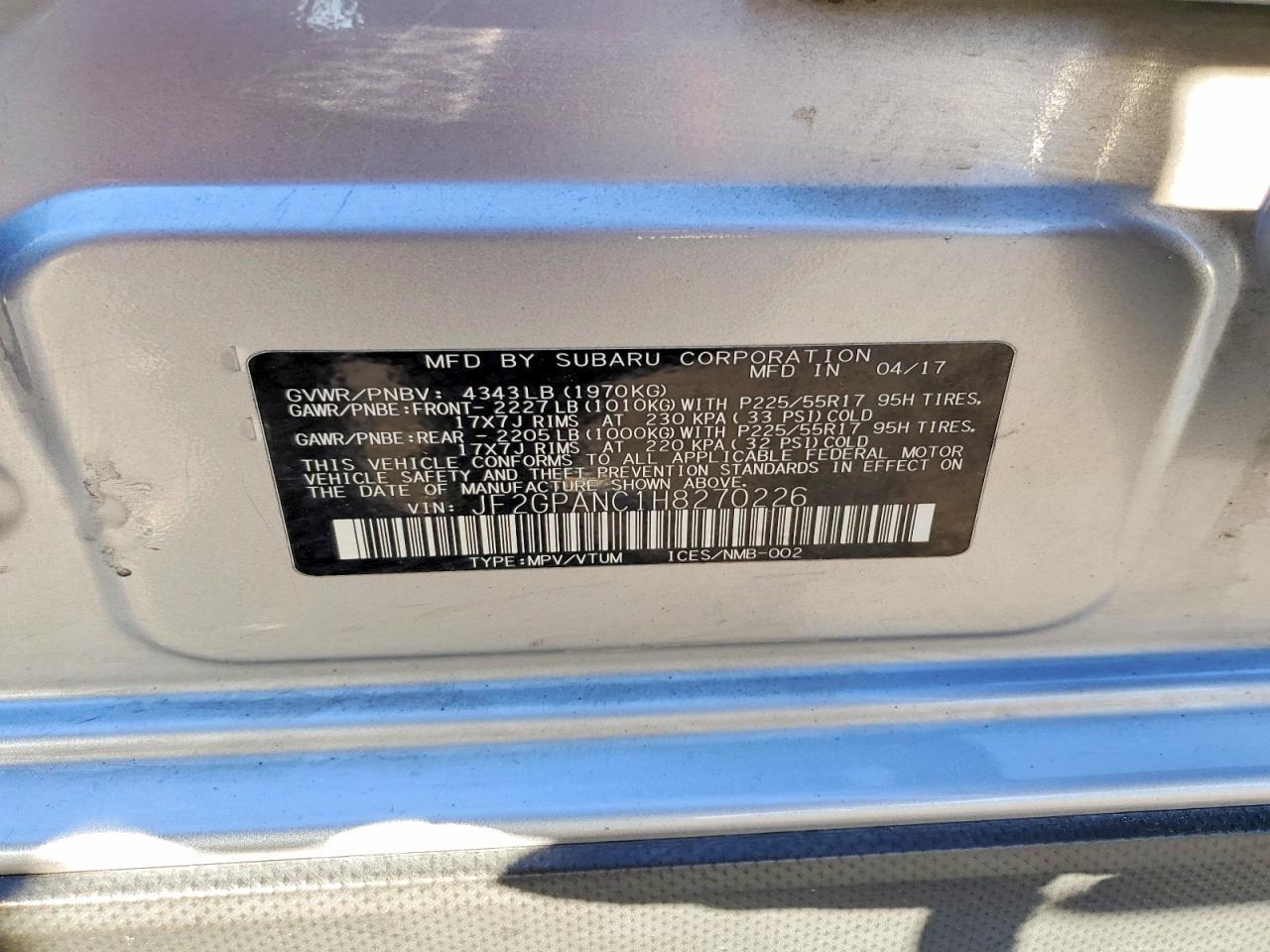 2017 SUBARU Crosstrek