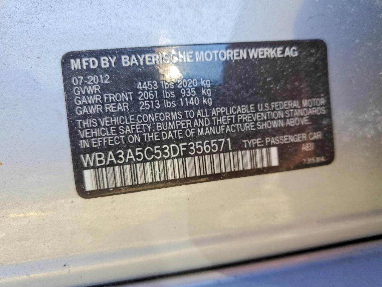 2013 BMW 3 SERIES