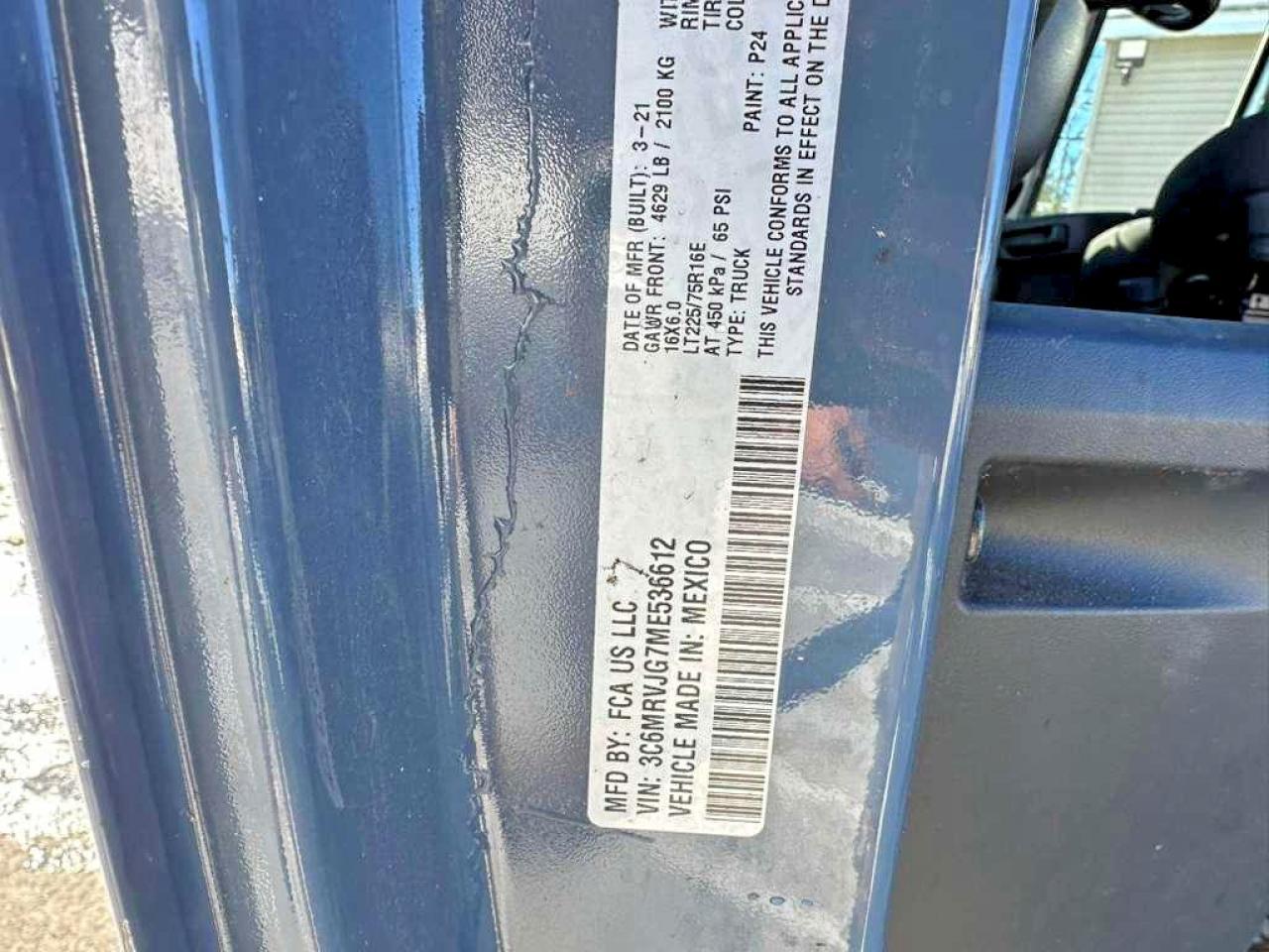 2021 RAM ProMaster 3500