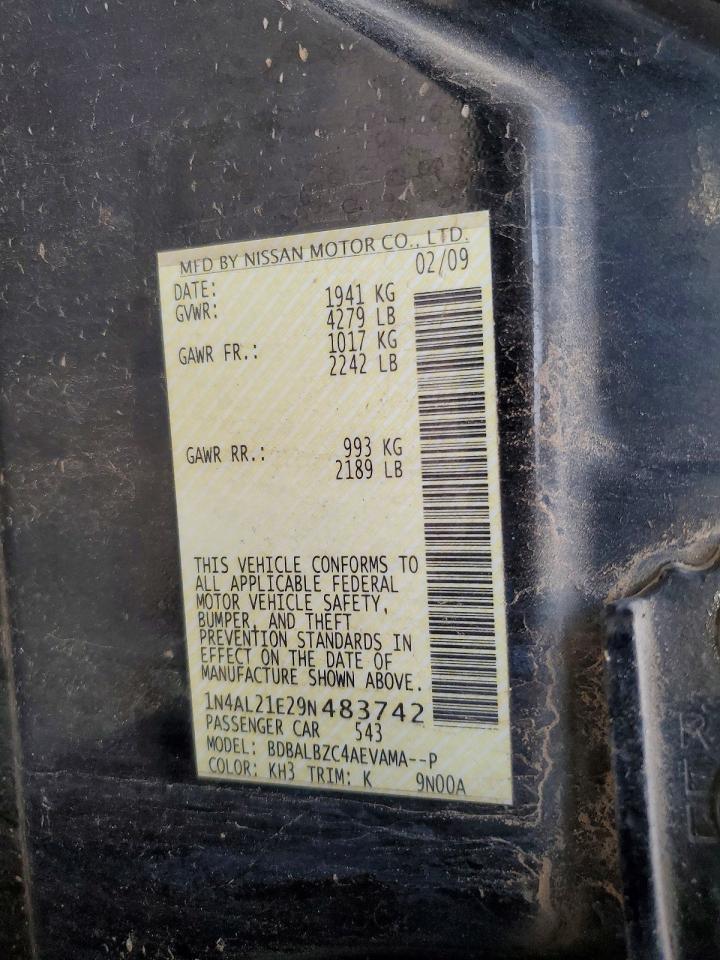 2009 NISSAN ALTIMA