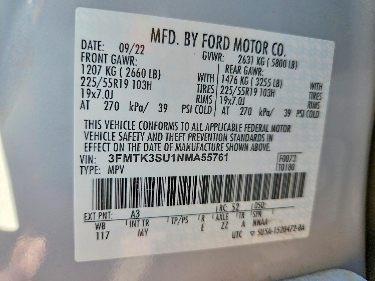 2022 FORD Mustang Mach-E