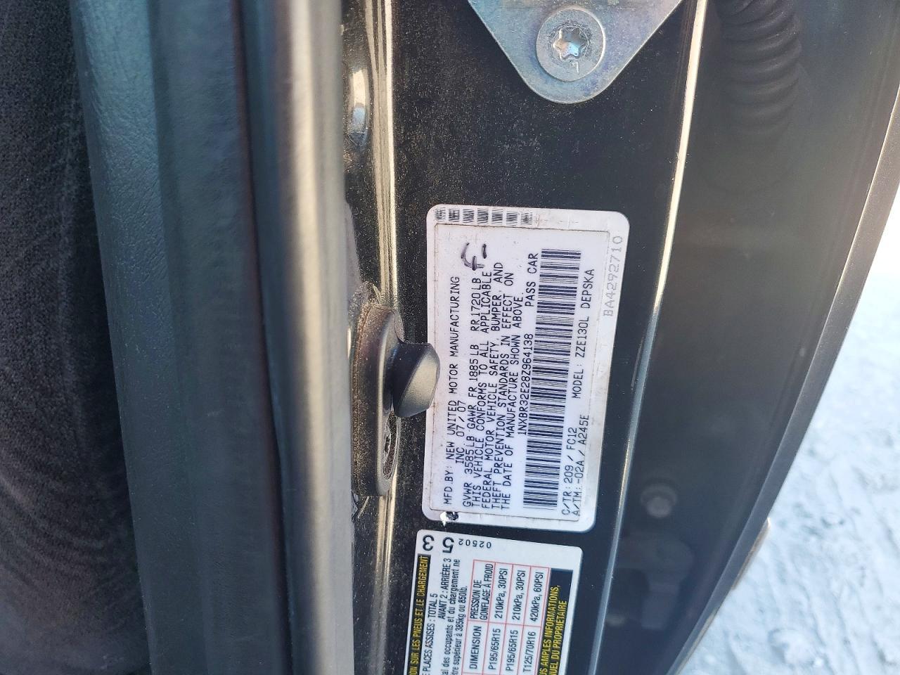 2008 TOYOTA COROLLA