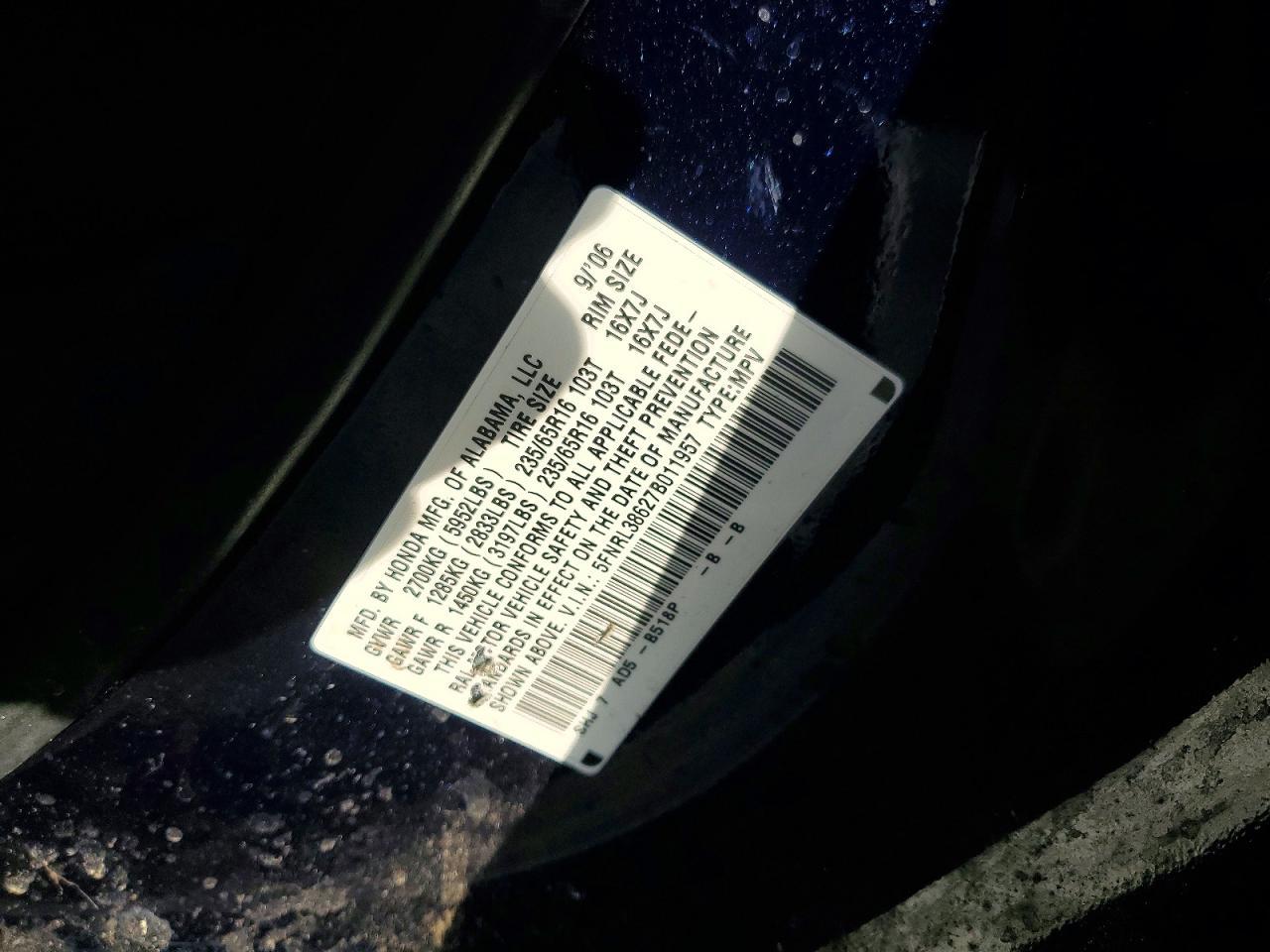 2007 HONDA ODYSSEY