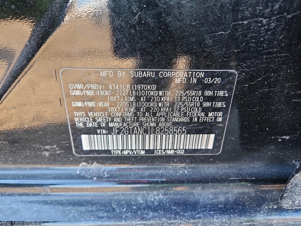2020 SUBARU Crosstrek