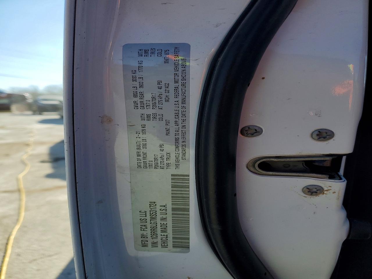 2021 RAM 1500