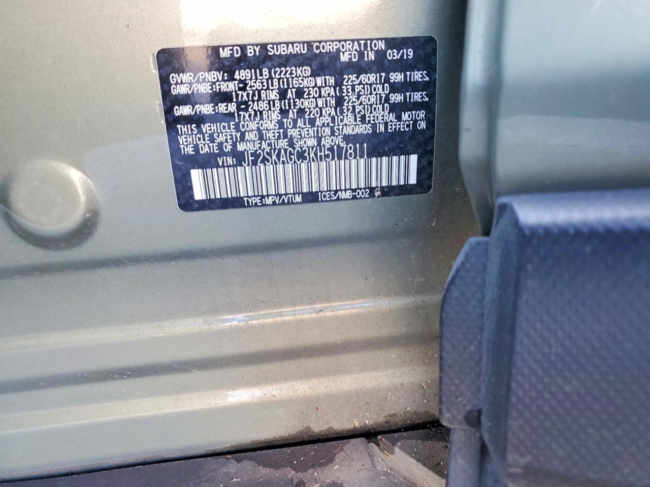 2019 SUBARU FORESTER