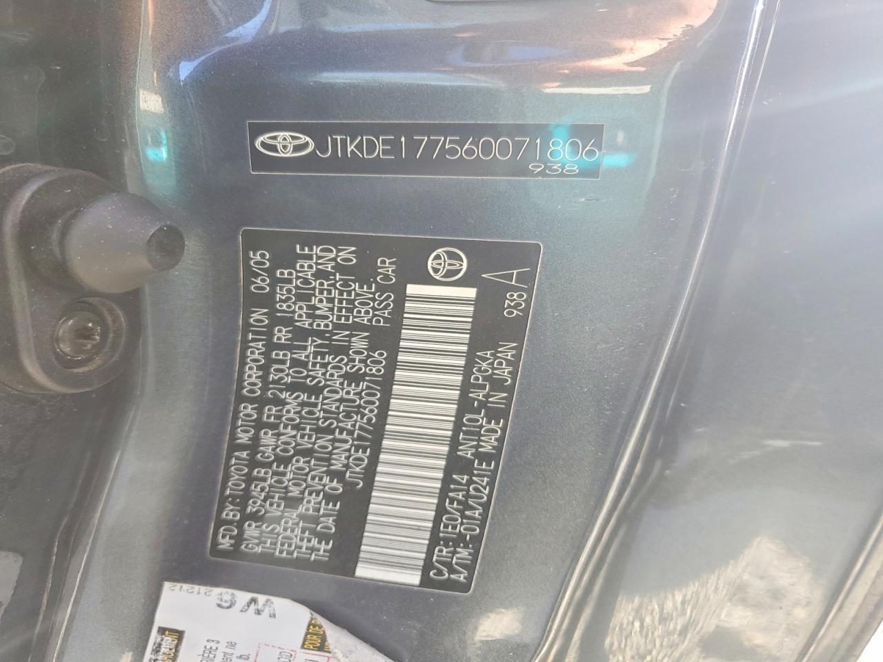 2006 TOYOTA SCION