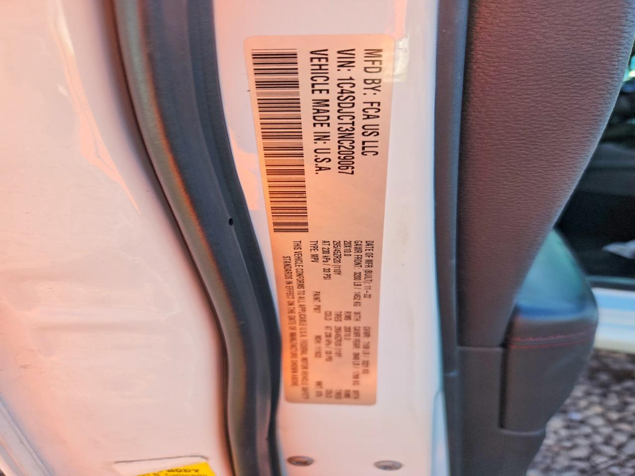 2022 DODGE DURANGO