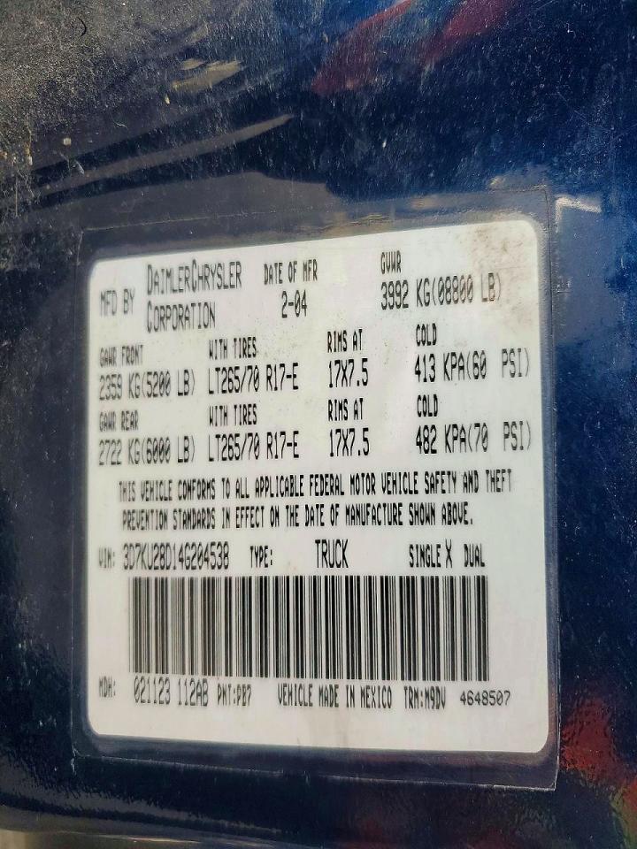 2004 DODGE Ram 2500