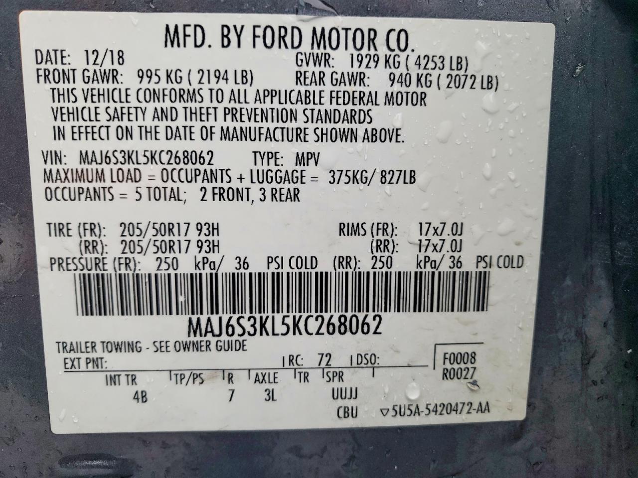 2019 FORD EcoSport