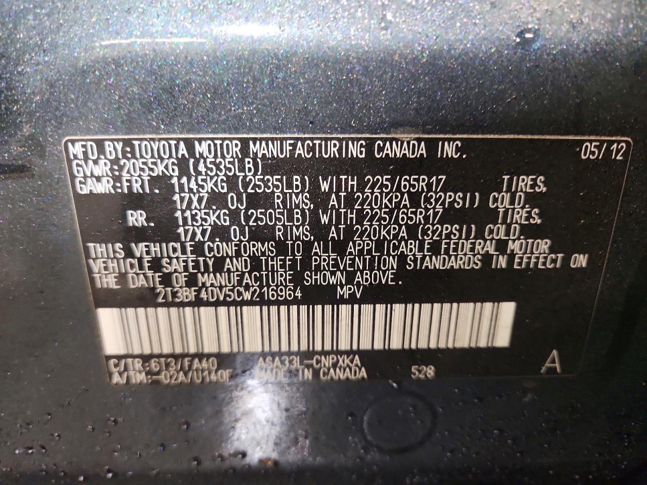 2012 TOYOTA RAV4