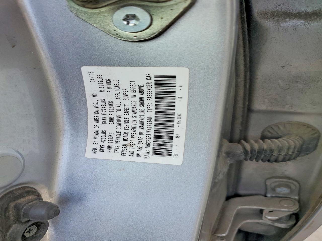 2015 HONDA ACCORD