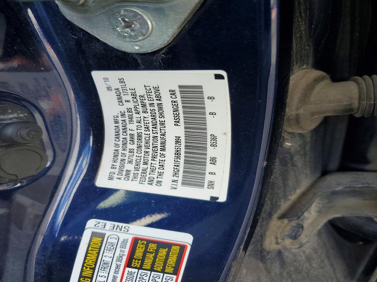 2011 HONDA CIVIC