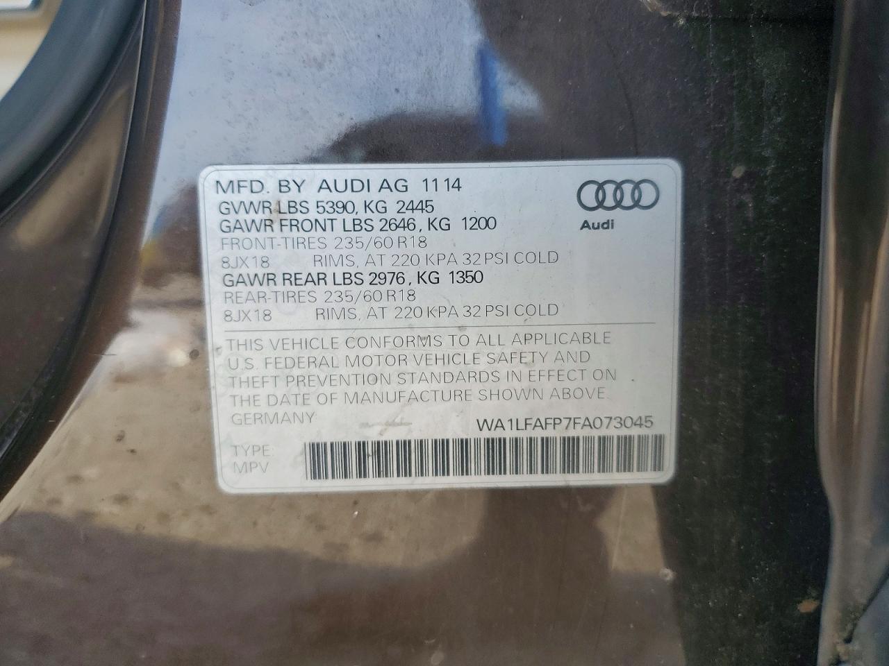 2015 AUDI Q5