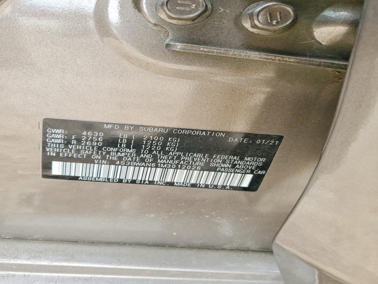 2021 SUBARU Legacy