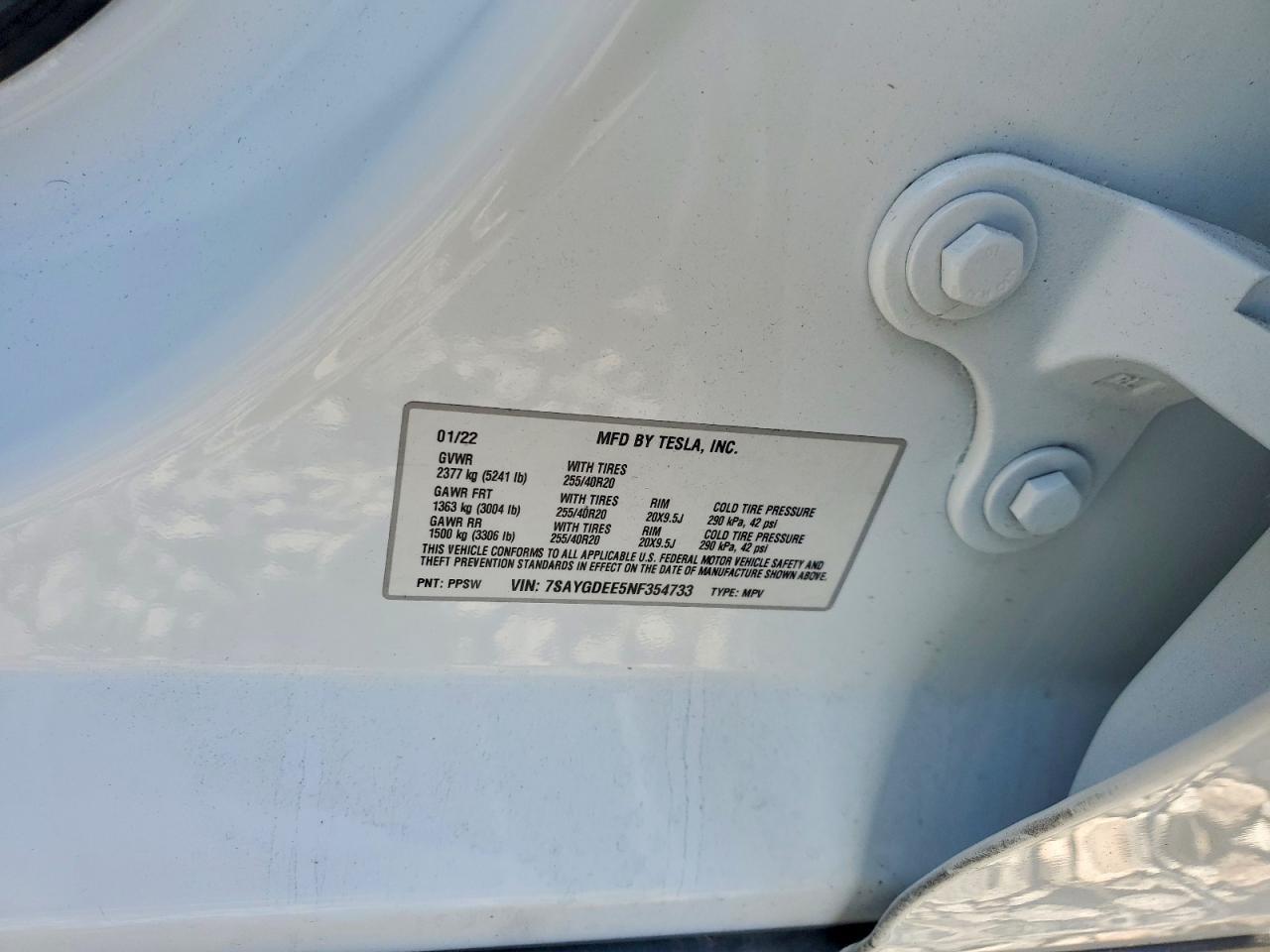 2022 TESLA MODEL Y