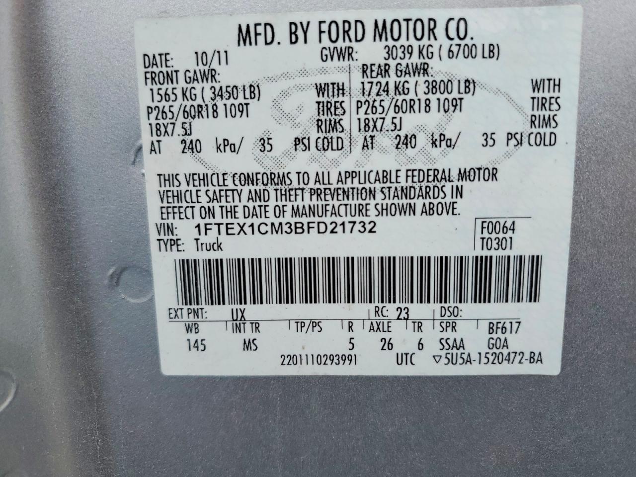 2011 FORD F-150