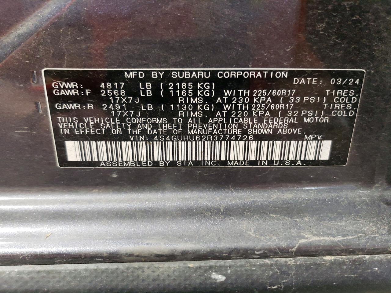 2024 SUBARU Crosstrek