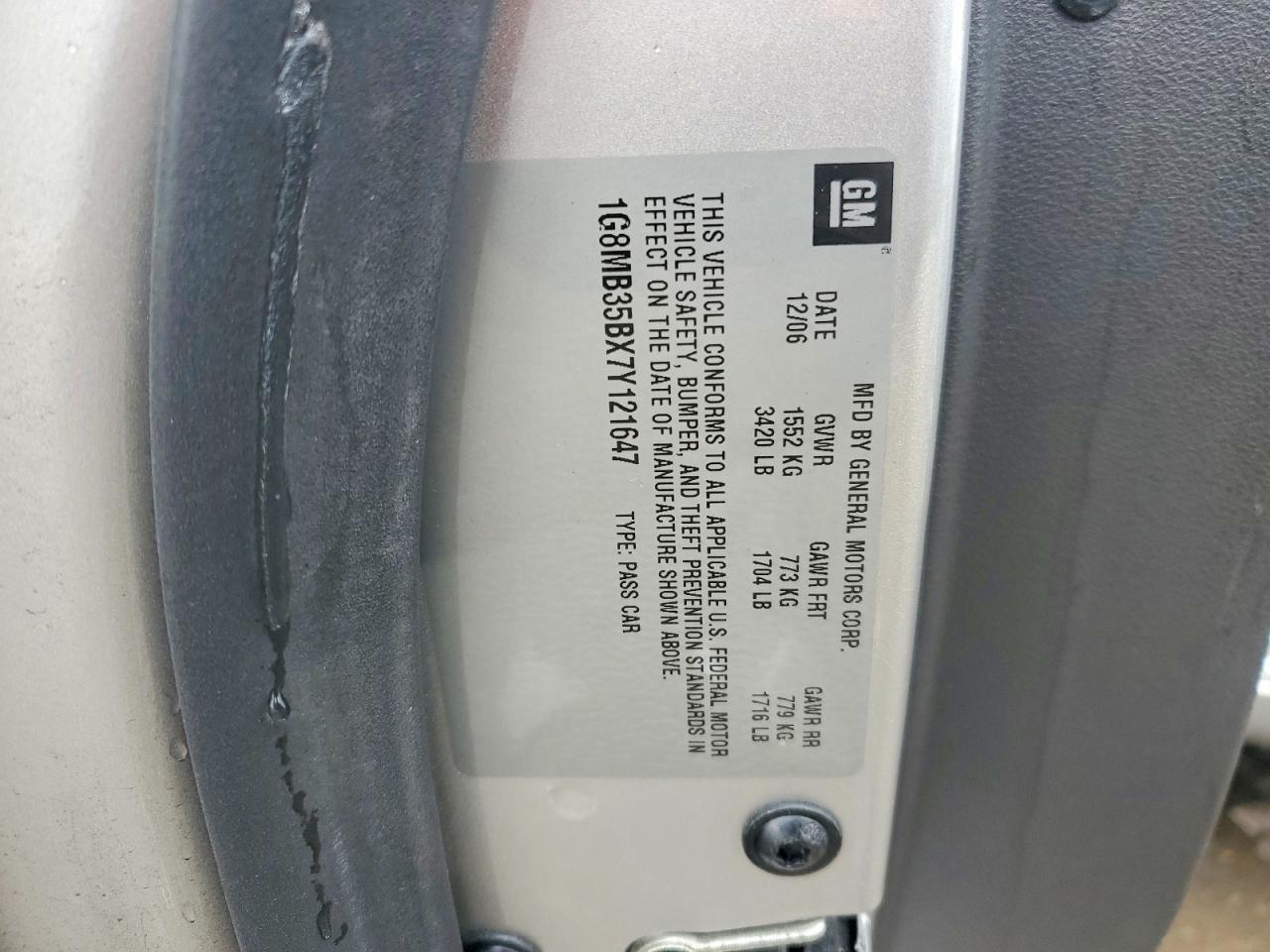 2007 SATURN Sky