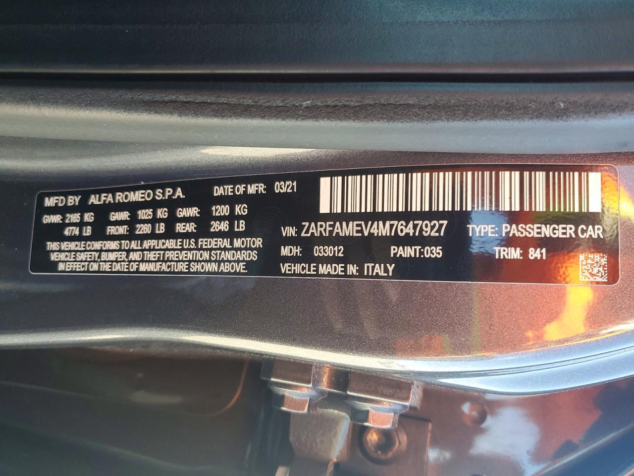 2021 ALFA ROMEO Giulia