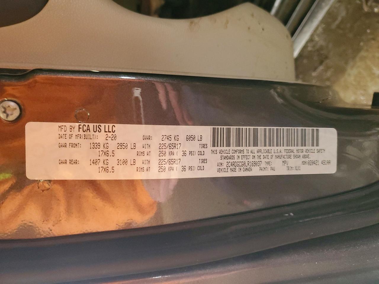 2020 DODGE GRAND CARAVAN