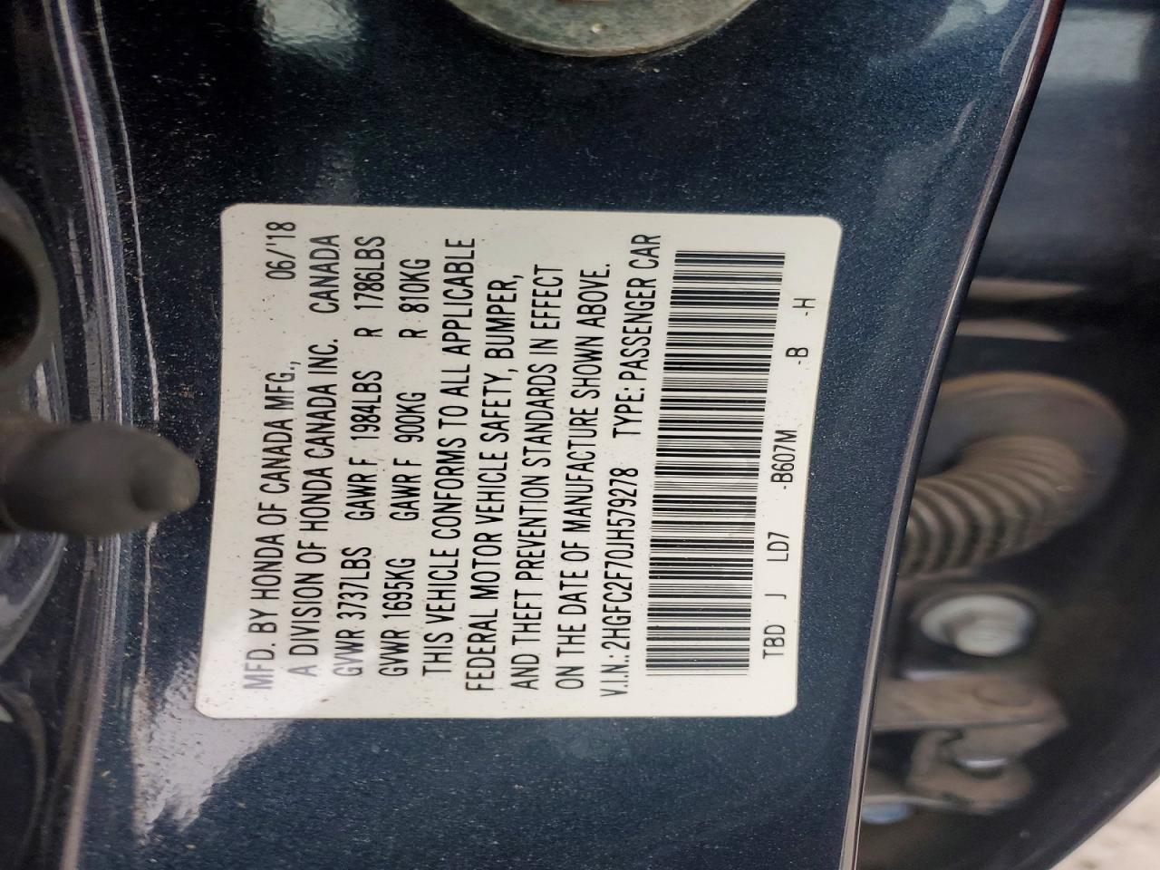 2018 HONDA CIVIC
