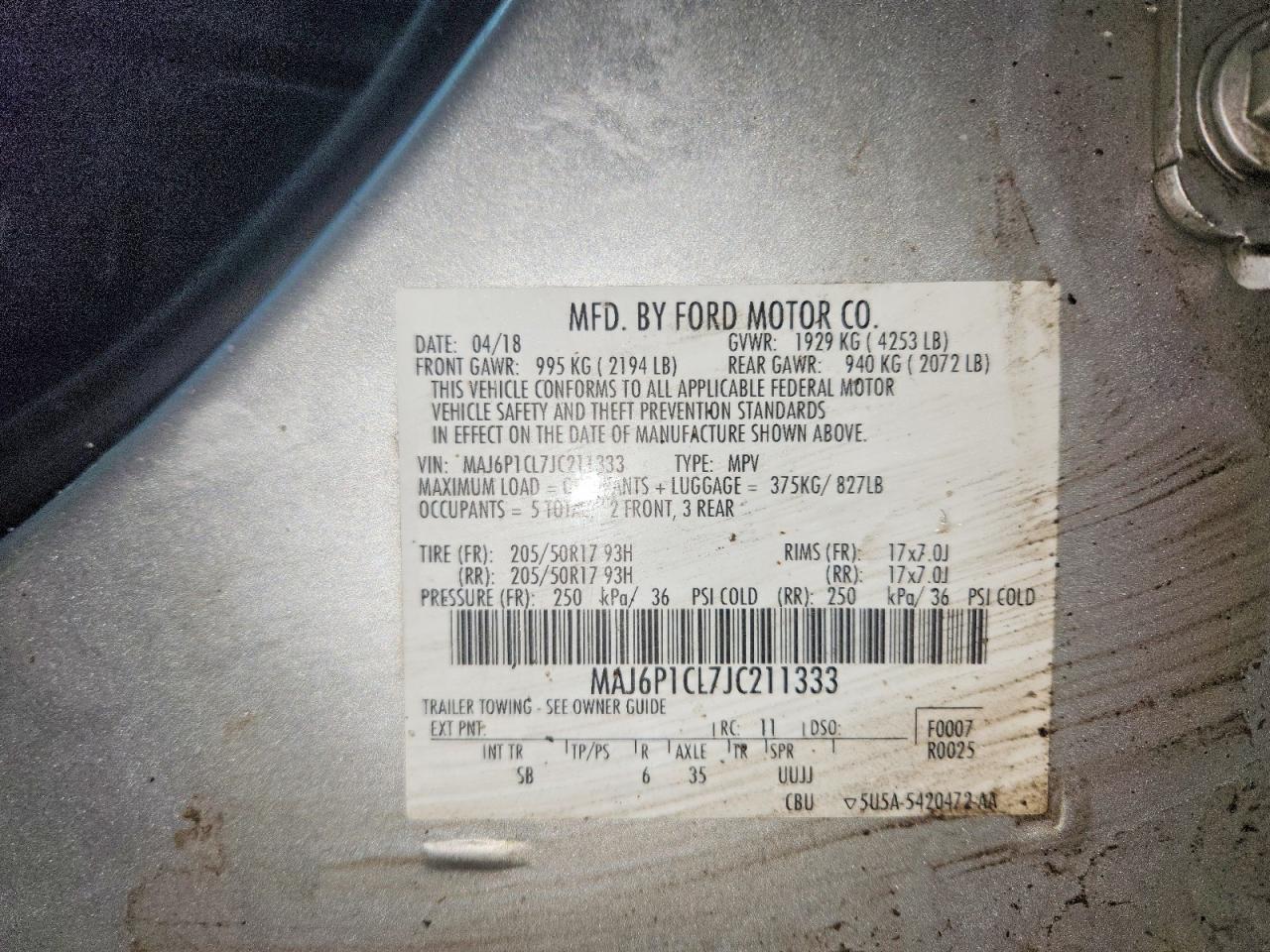 2018 FORD EcoSport