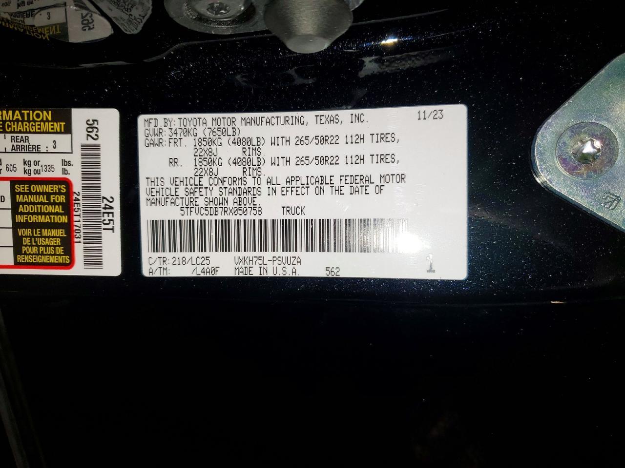 2024 TOYOTA TUNDRA