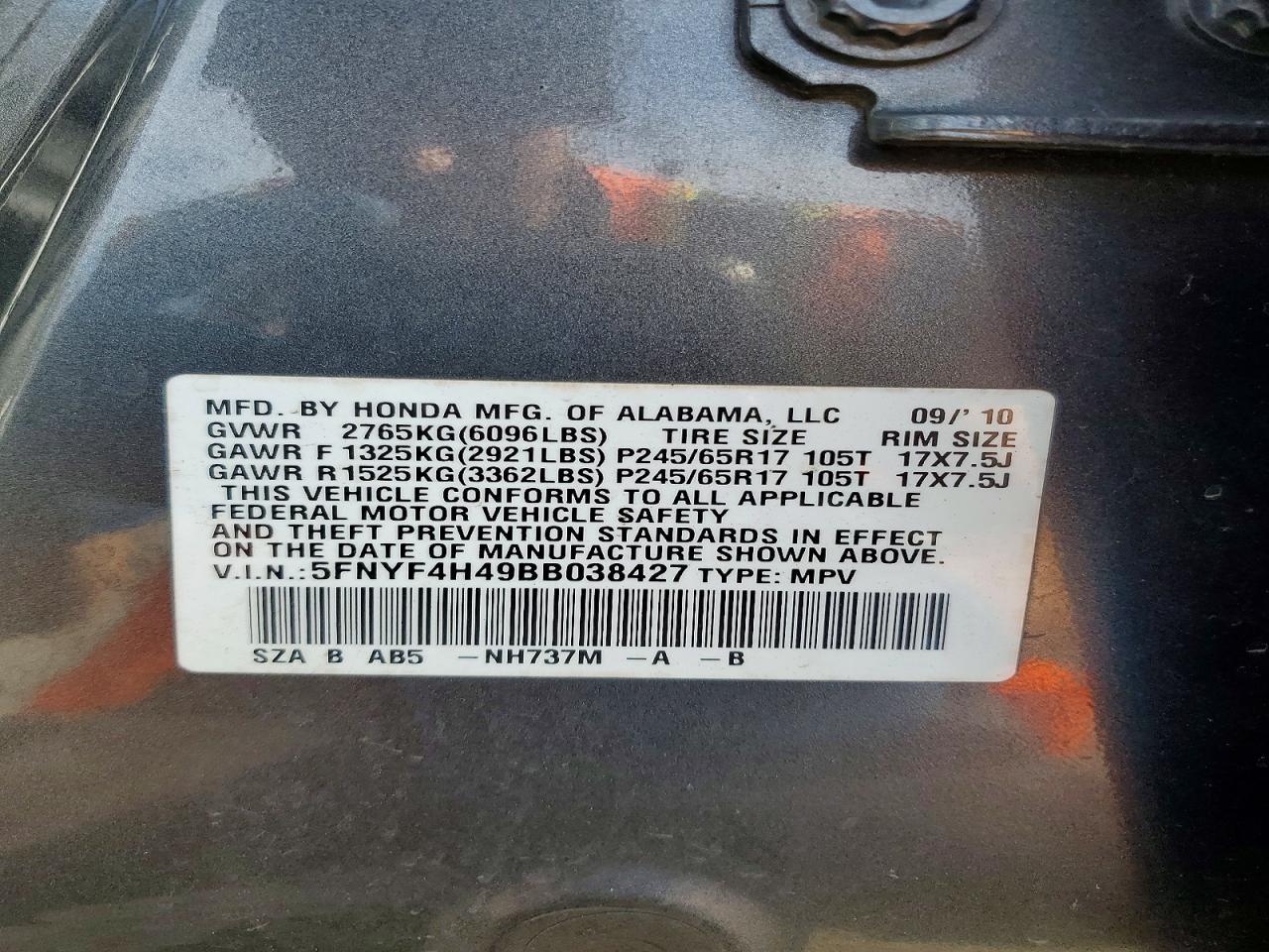 2011 HONDA PILOT