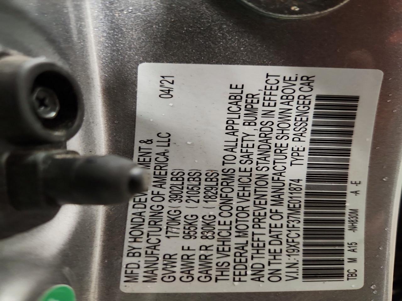 2021 HONDA CIVIC