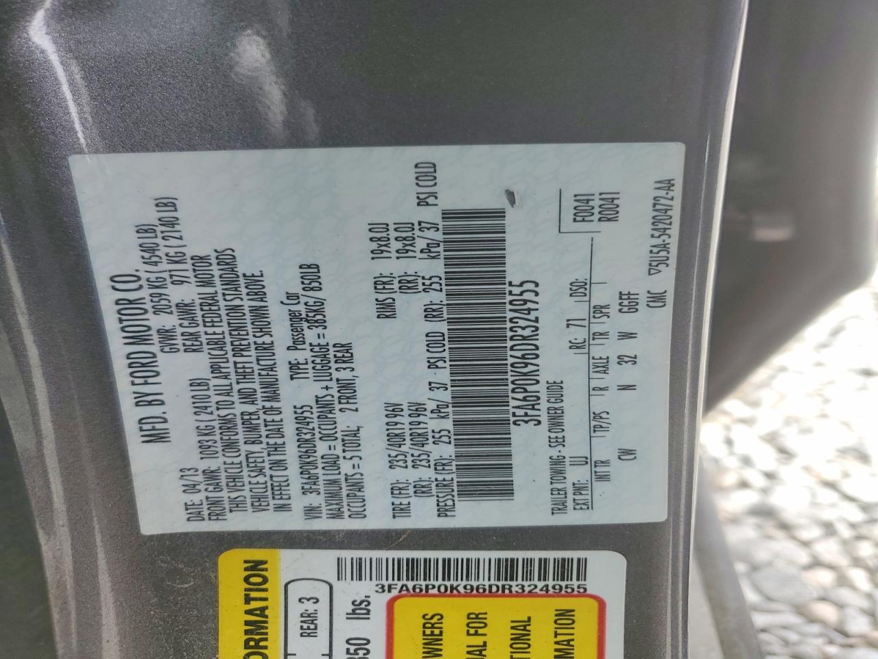 2013 FORD FUSION