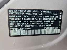2016 VOLKSWAGEN Passat