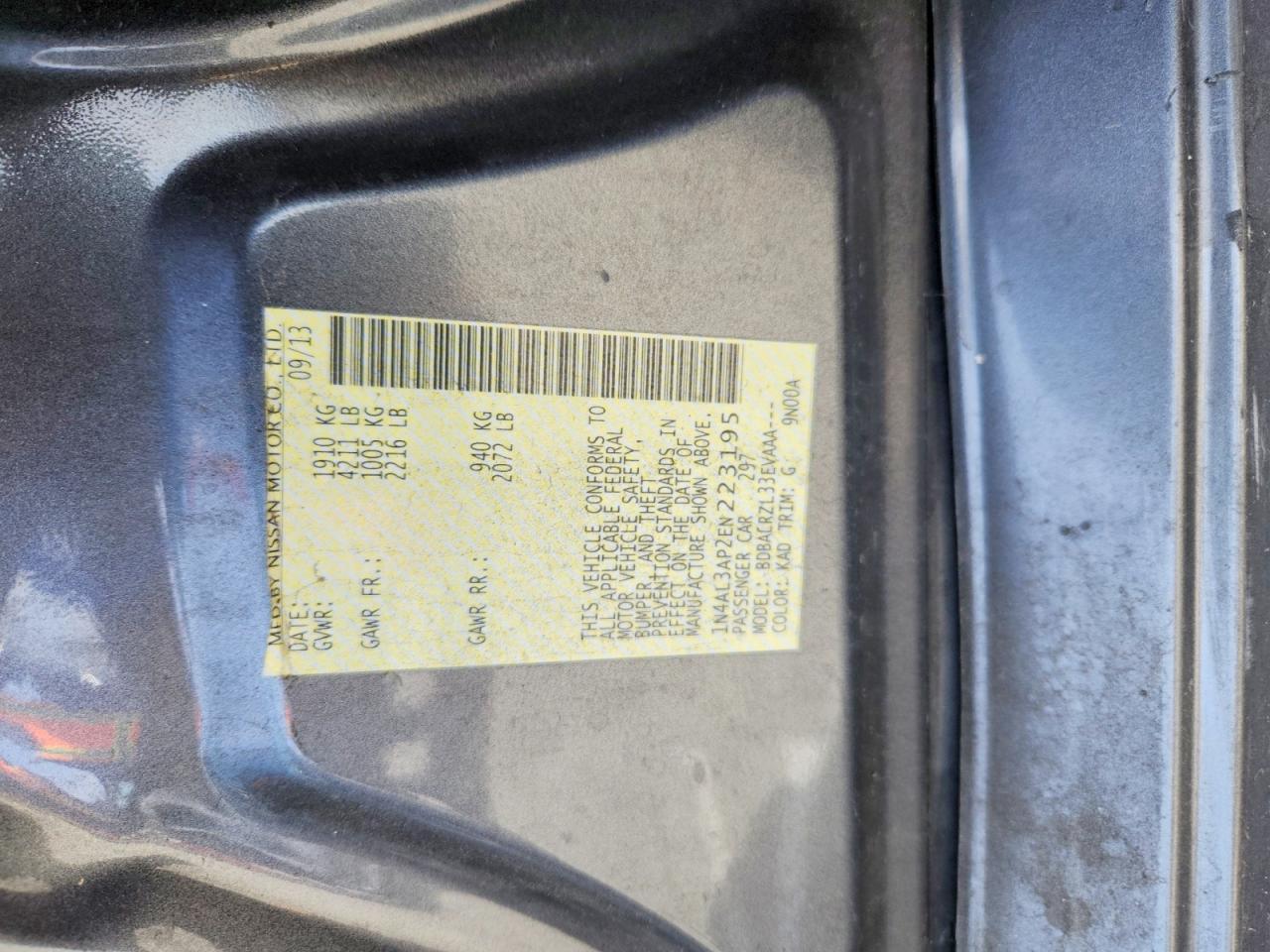 2014 NISSAN ALTIMA