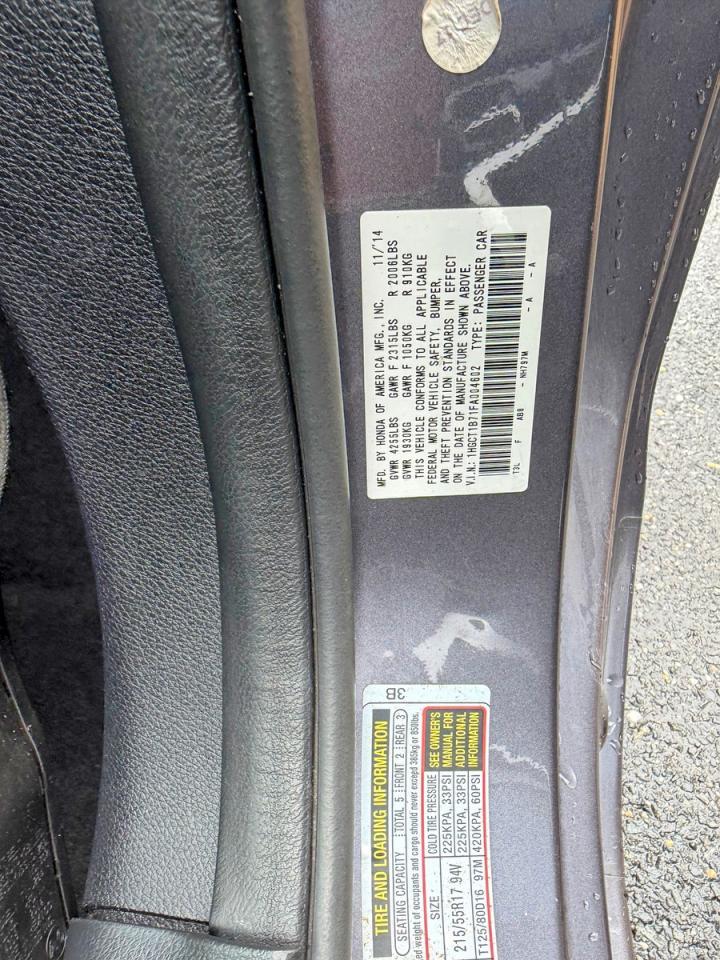 2015 HONDA ACCORD