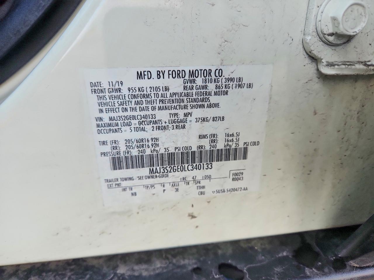 2020 FORD EcoSport