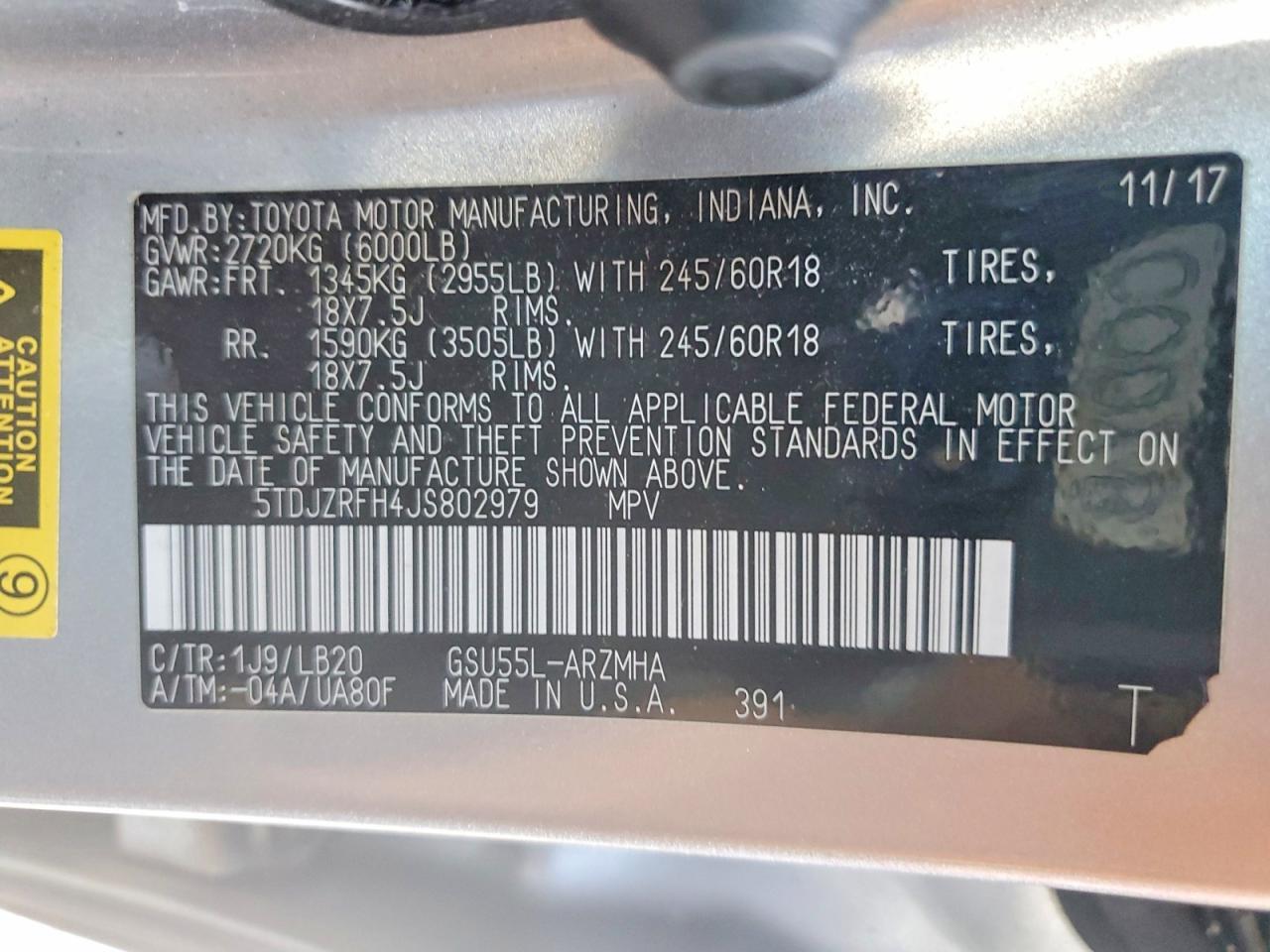 2018 TOYOTA HIGHLANDER