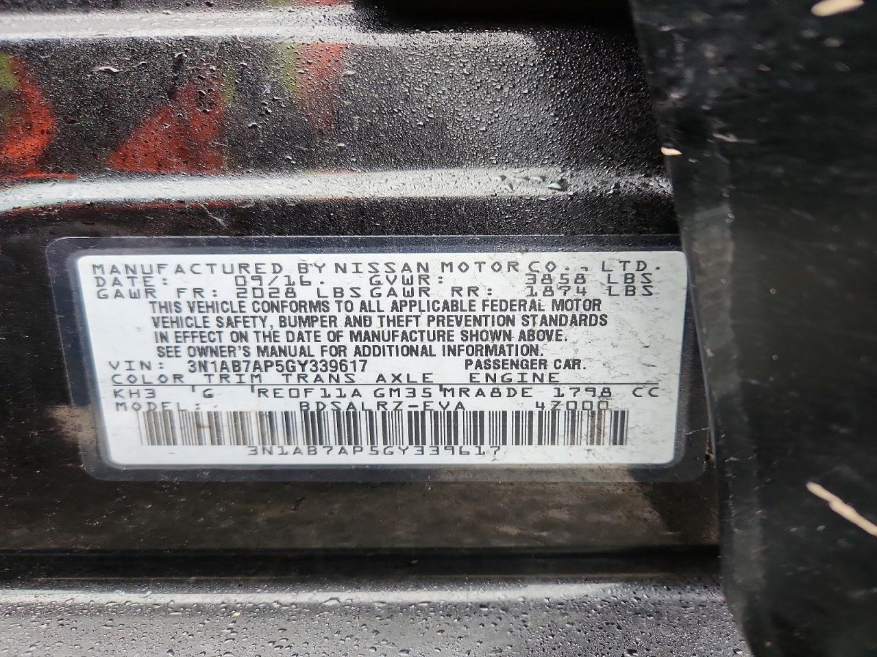 2016 NISSAN SENTRA