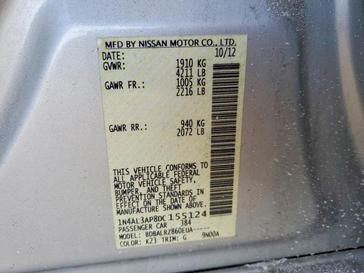 2013 NISSAN ALTIMA