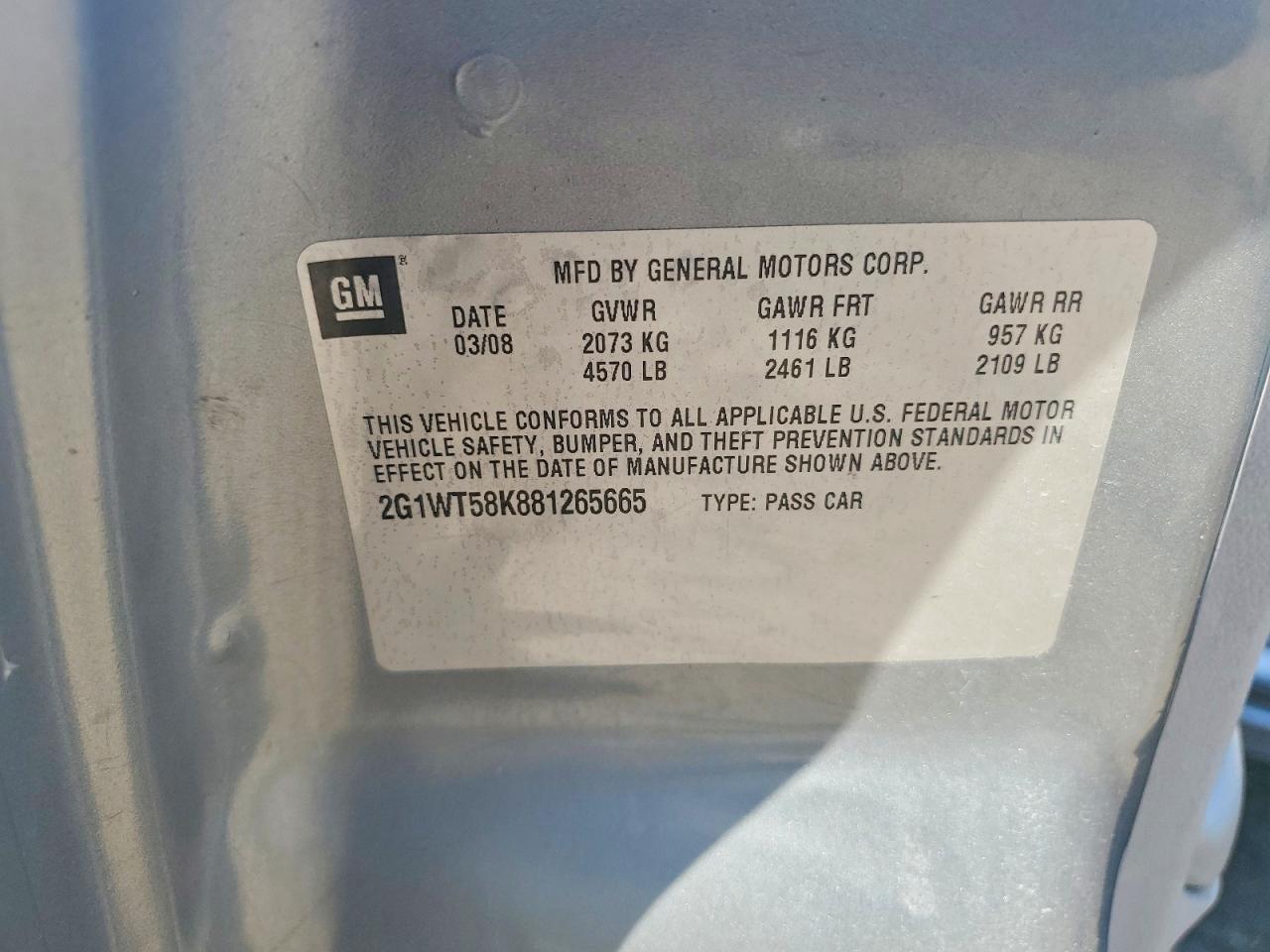 2008 CHEVROLET IMPALA