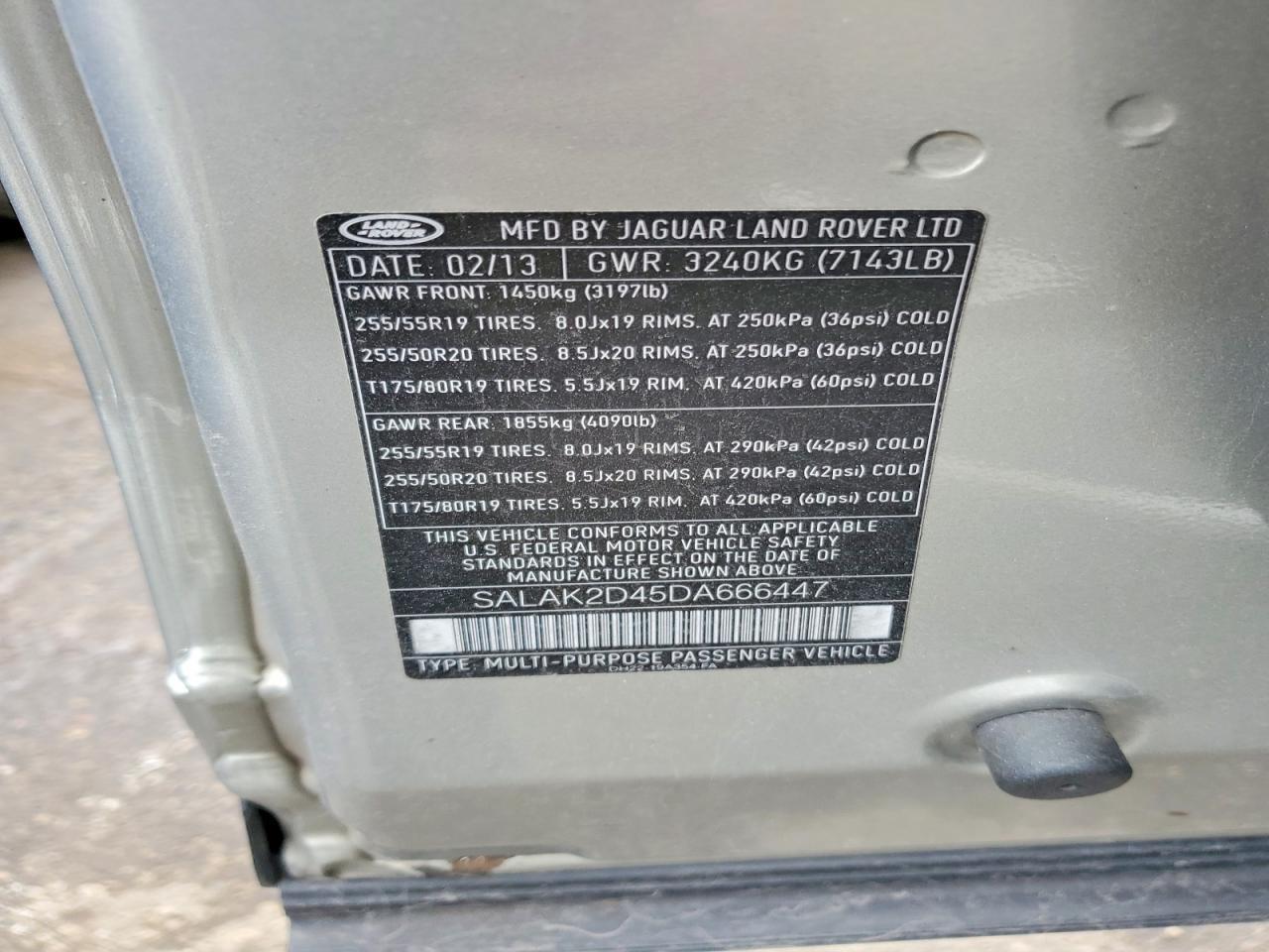2013 LAND ROVER LR4