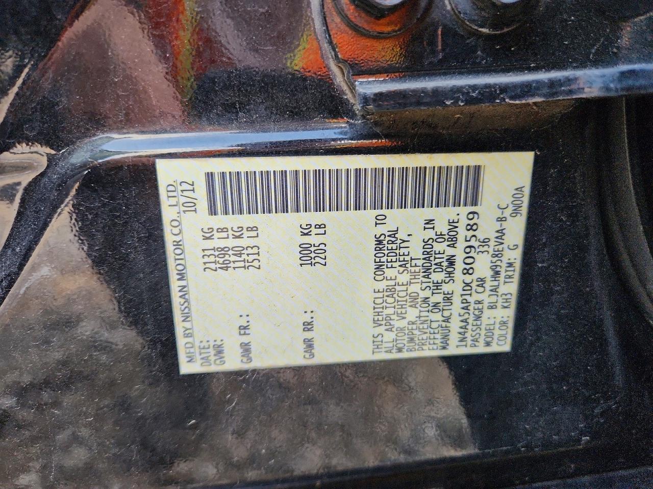 2013 NISSAN Maxima