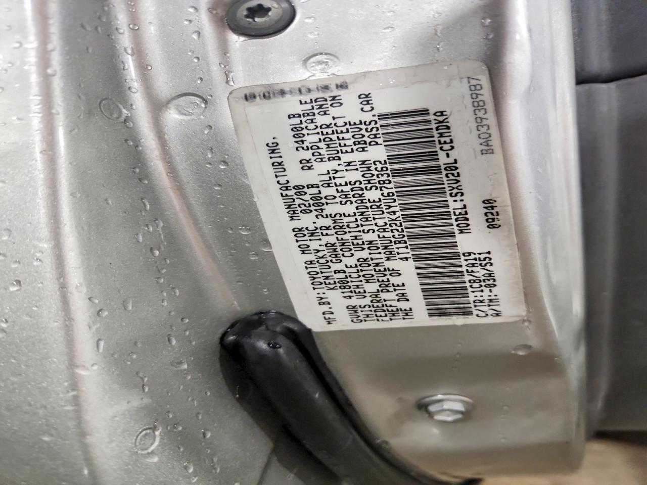 2000 TOYOTA CAMRY