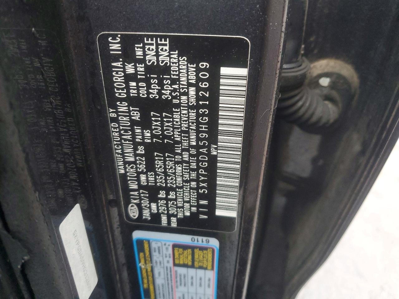 2017 KIA SORENTO