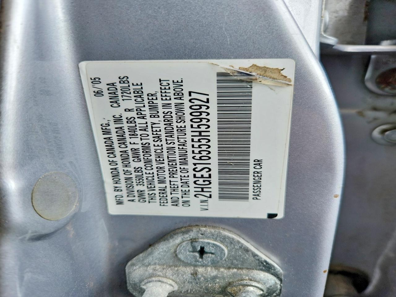 2005 HONDA CIVIC
