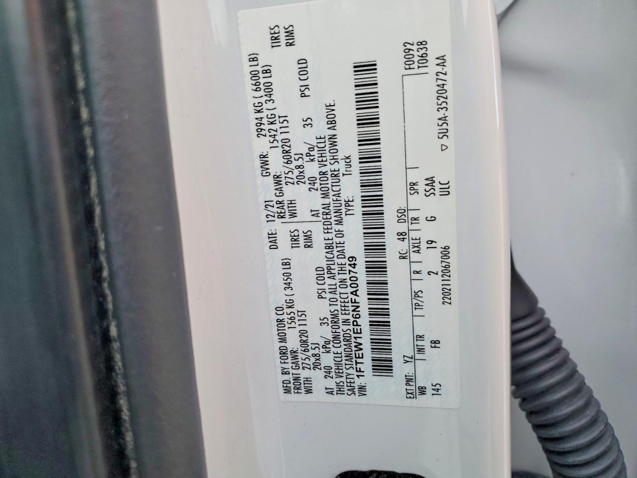 2022 FORD F-150