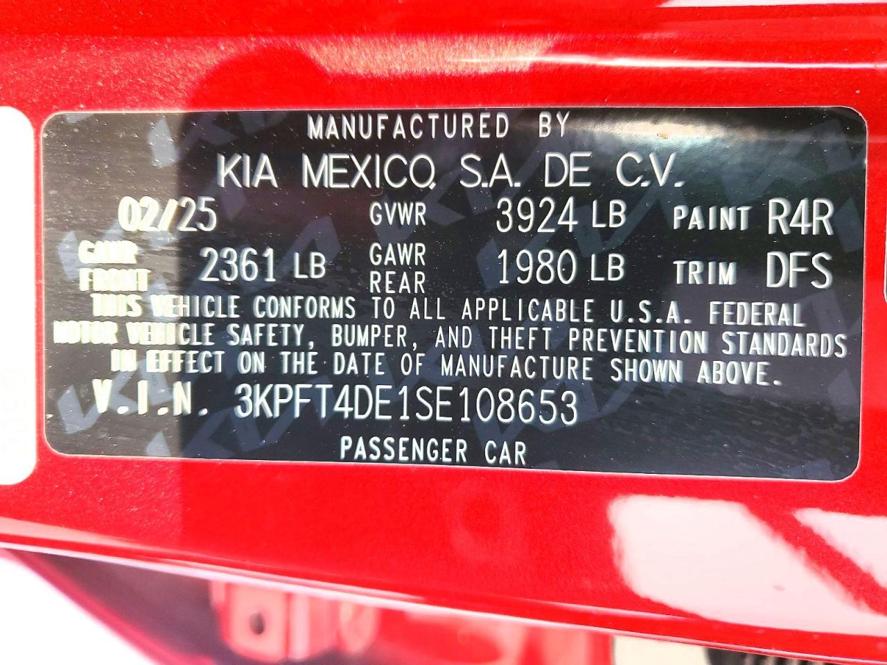 2025 KIA K4
