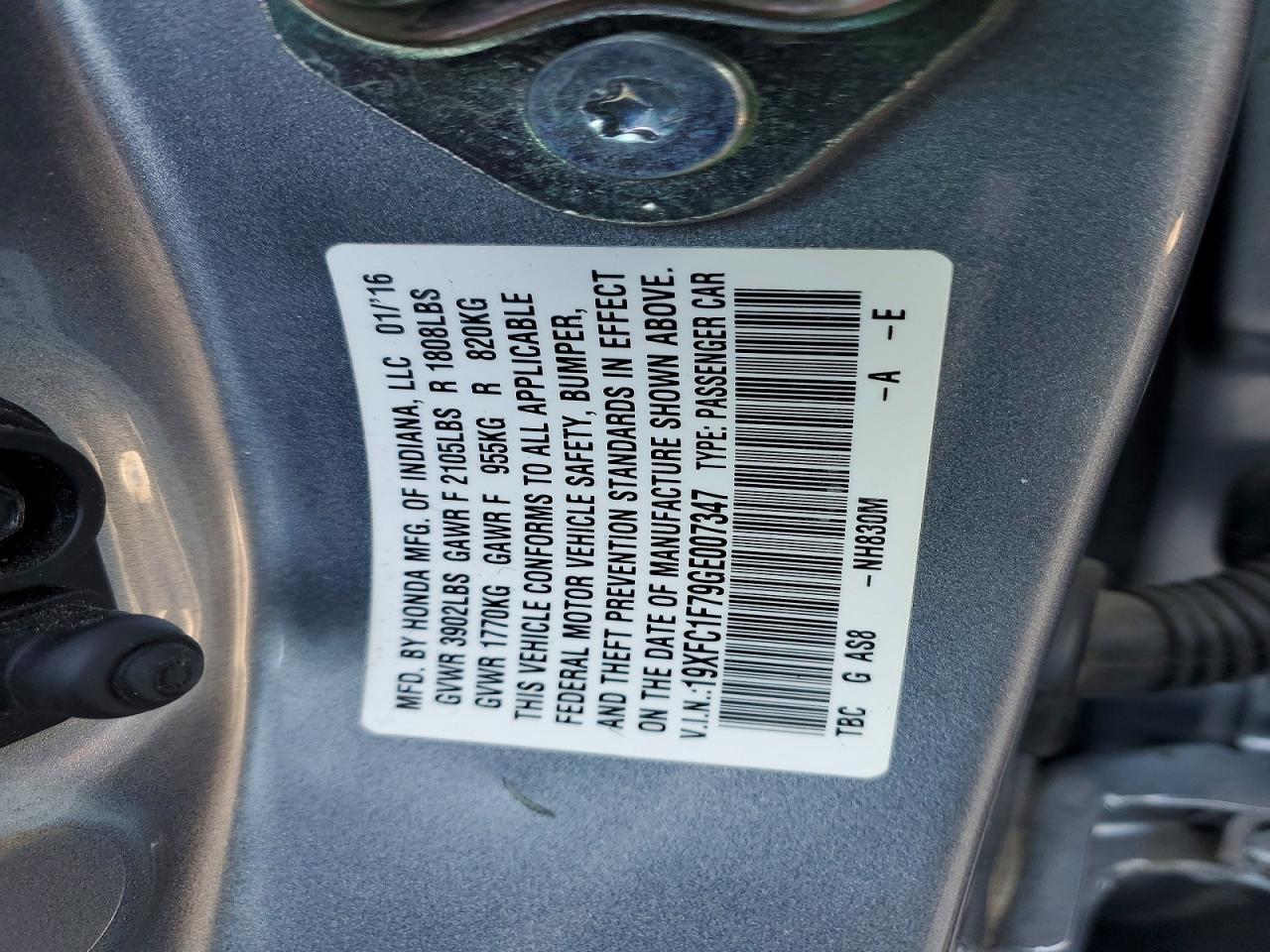 2016 HONDA CIVIC