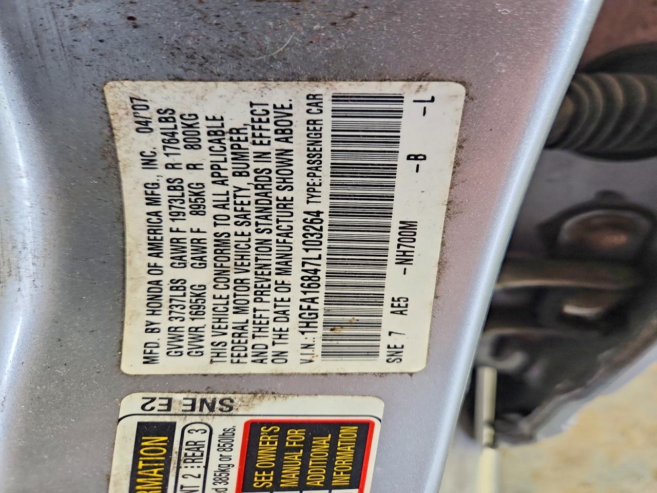 2007 HONDA CIVIC