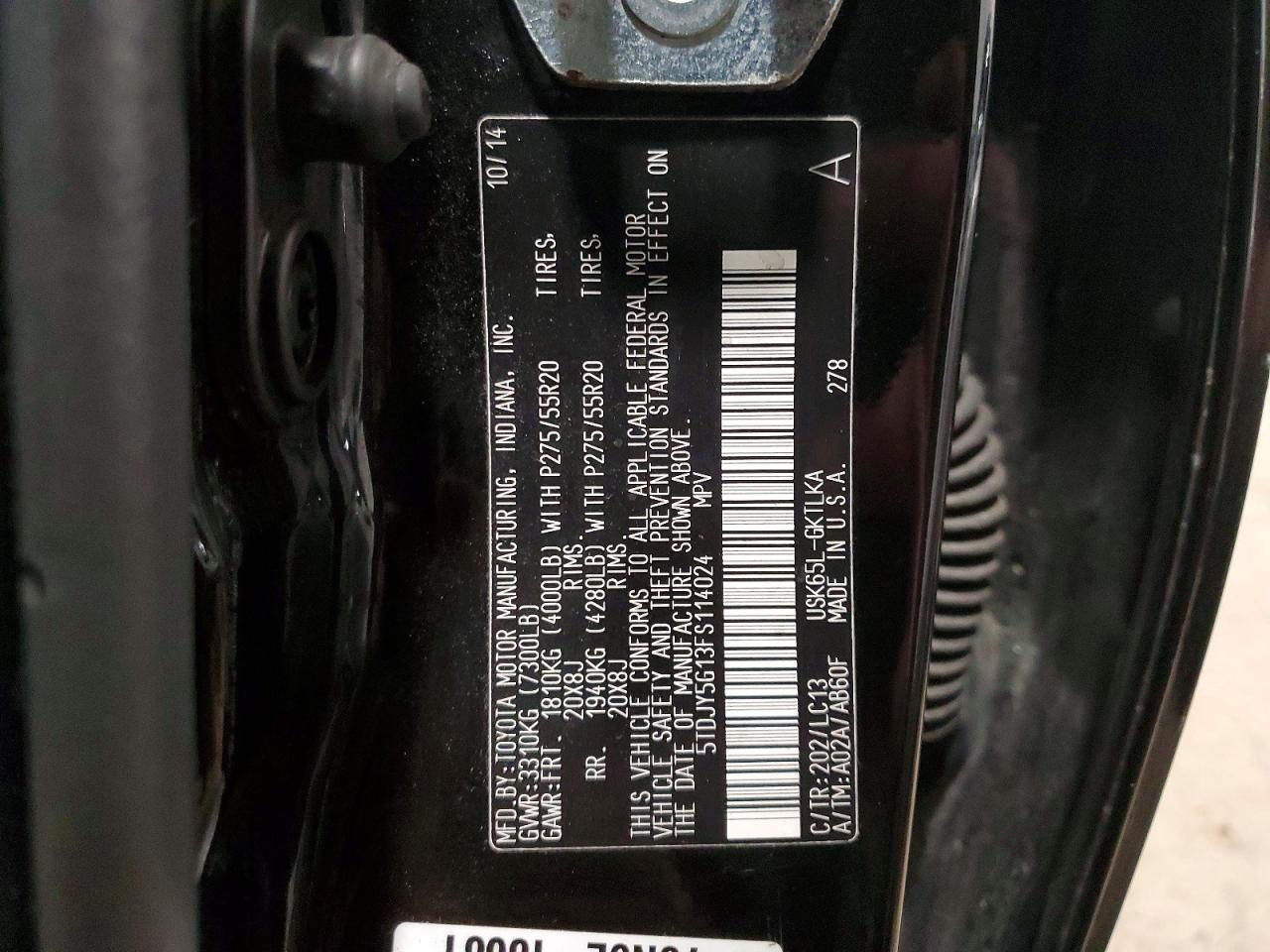 2015 TOYOTA Sequoia