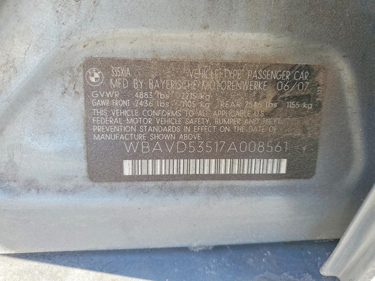2007 BMW 3 SERIES